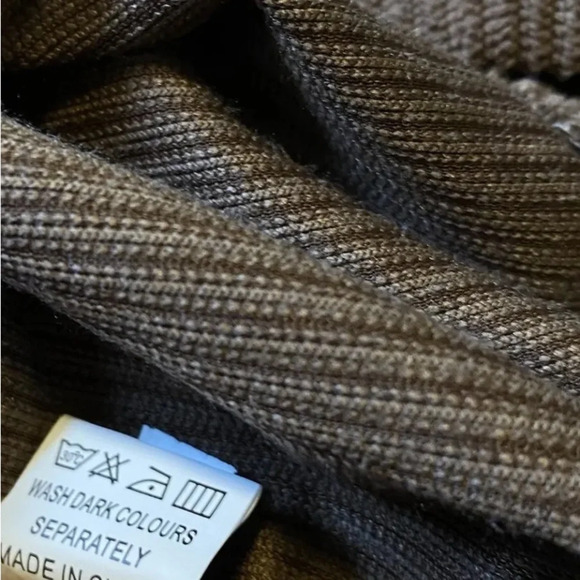 NWOT Men Corduroy Pullover Colorblock 1/4 Button Sweatshirt Dark Brown 2XL - Picture 8 of 9